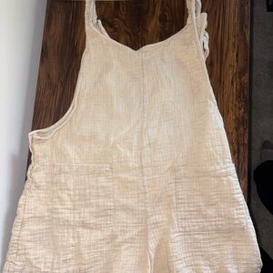 Women's Cream Sleeveless Romper